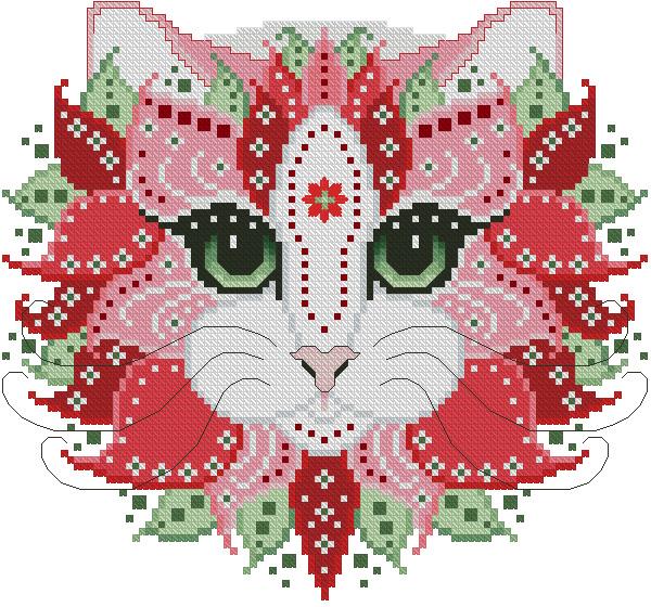 (image for) Colorful Cats Poinsettia